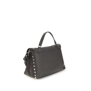 Zanellato Gray Calf Leather Bos Taurus Shoulder Bag