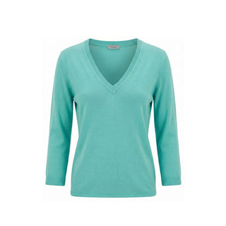 Malo Blue Cotton Women Sweater