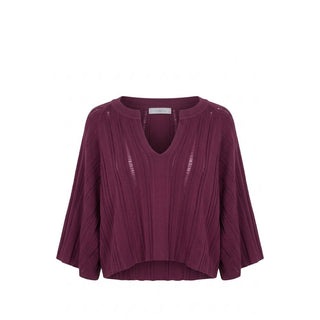 Malo Purple Cotton Women Sweater