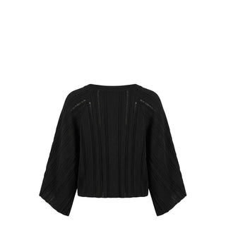 Malo Black Cotton Women Sweater