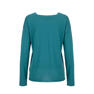 Malo Blue Cotton Women's Sweater