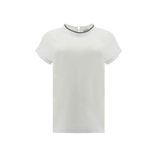 Brunello Cucinelli White Elastane T-Shirt