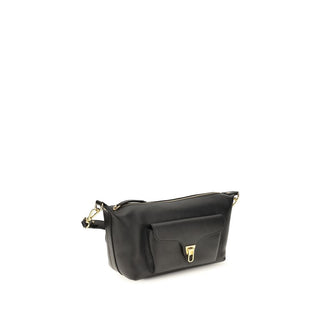 Coccinelle Black Calf Leather Bos Taurus Shoulder Bag