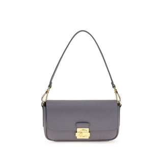 Coccinelle Blue Calf Leather Bos Taurus Shoulder Bag