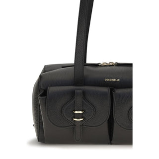 Coccinelle Black Calf Leather Bos Taurus Shoulder Bag