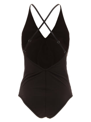 Brunello Cucinelli Brown Polyamide One-Piece Swimsuit