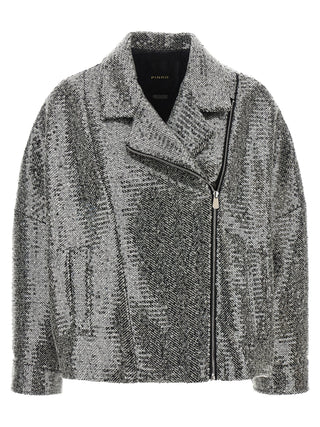 PINKO Silver Polyester Bomber