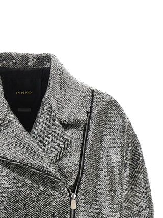PINKO Silver Polyester Bomber