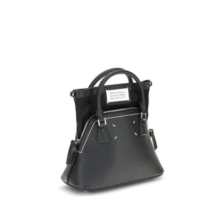Maison Margiela Black Calf Leather Bos Taurus Handbag