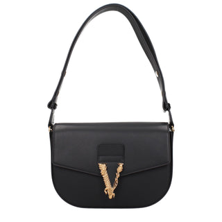 Versace Black Leather Crossbody Bag