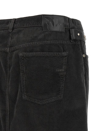 PINKO Black Cotton Midi Skirt