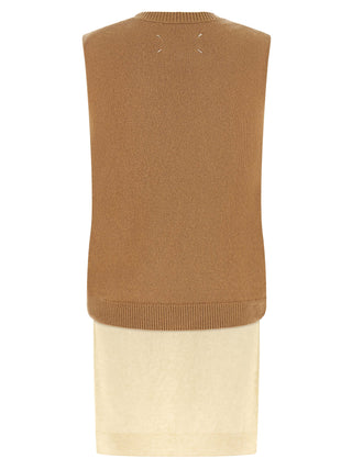 Maison Margiela Beige Virgin Wool Sleeveless Jacket