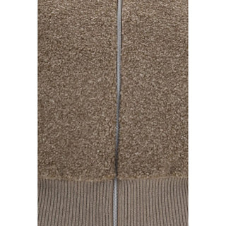 Herno Beige Wool Oves Aries Cardigan