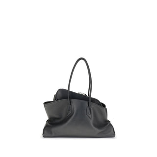 The Attico Black Calf Leather Bos Taurus Shoulder Bag