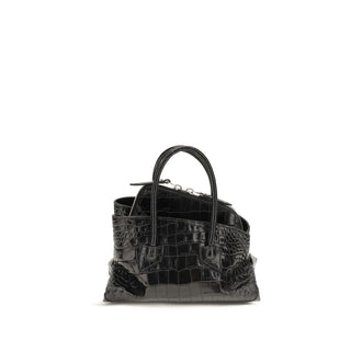The Attico Black Calf Leather Bos Taurus Handbag