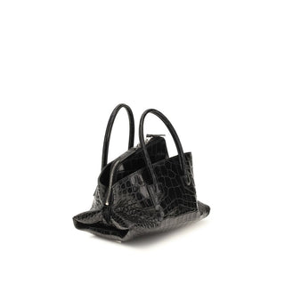 The Attico Black Calf Leather Bos Taurus Handbag