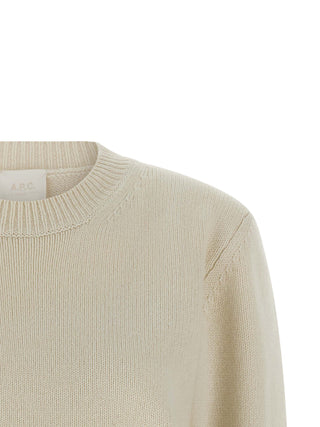 A.P.C. White Wool Cardigan