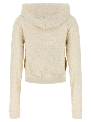 Off-White Beige Cotton Sweatshirt