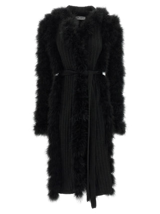 The Attico Black Wool Coat