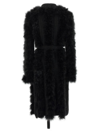The Attico Black Wool Coat