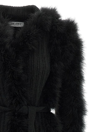 The Attico Black Wool Coat
