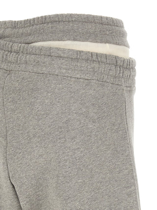 The Attico Gray Cotton Casual Pants