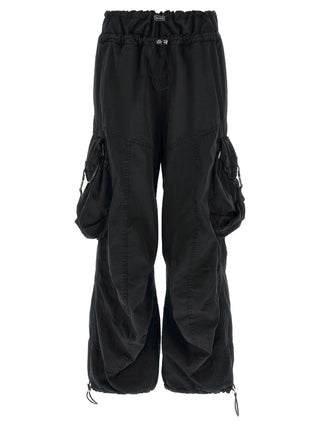 The Attico Black Cotton Cargo Pants