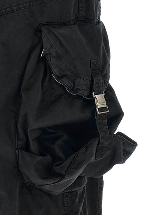 The Attico Black Cotton Cargo Pants