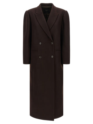 Twinset Brown Wool Coat