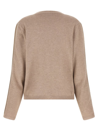 Fabiana Filippi Beige Virgin Wool Cardigan