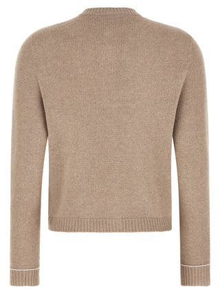 Fabiana Filippi Beige Virgin Wool Cardigan