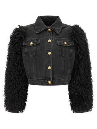 Twinset Black Cotton Denim Jacket