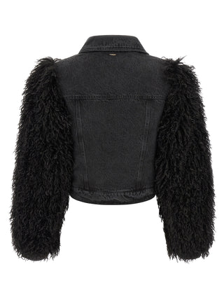 Twinset Black Cotton Denim Jacket