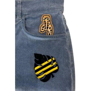 Mr&Mrs Italy Blue Cotton Women Shorts