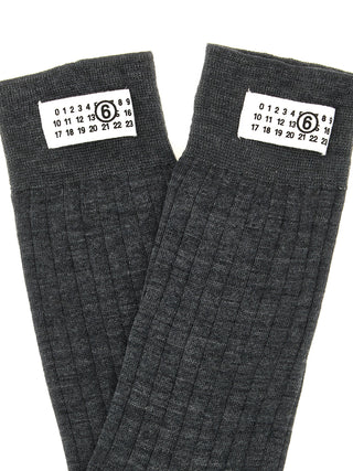 MM6 Maison Margiela Gray Wool Socks