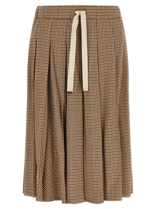 Moncler Beige Viscose Midi Skirt
