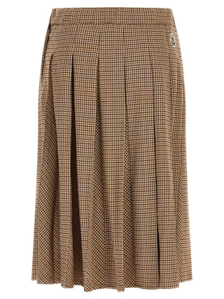 Moncler Beige Viscose Midi Skirt