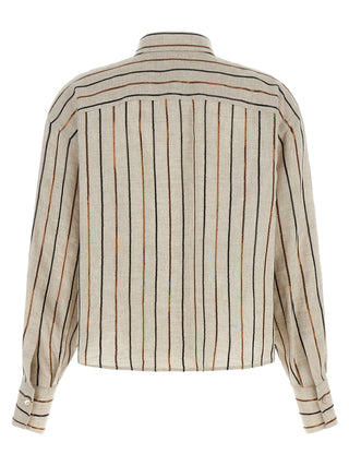 Brunello Cucinelli Beige Linen Blouse