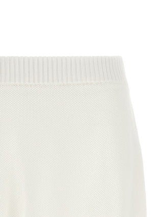 Brunello Cucinelli White Cotton Long Skirt