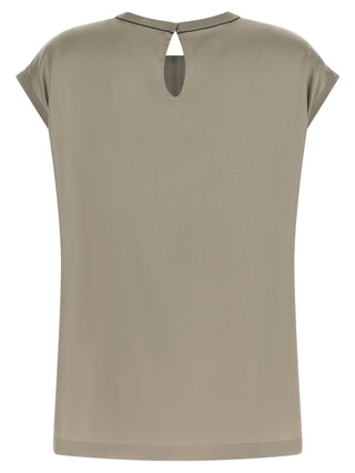Brunello Cucinelli Bicolor Silk Blouse