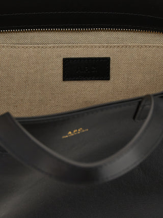 A.P.C. Black Cowhide Tote Bag