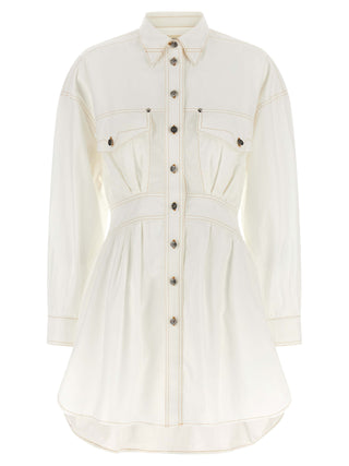 Versace White Cotton Short Dress