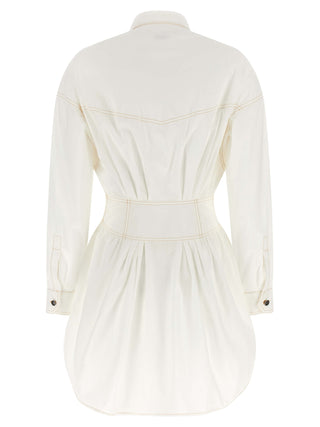 Versace White Cotton Short Dress