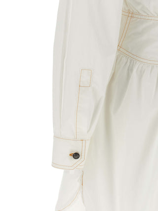 Versace White Cotton Short Dress