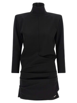 The Attico Black Viscose Short Dress