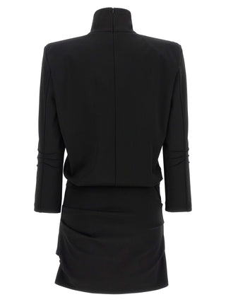 The Attico Black Viscose Short Dress
