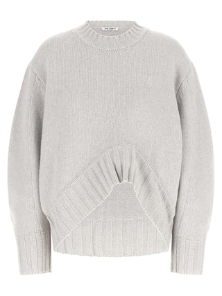 The Attico Gray Virgin Wool Cardigan