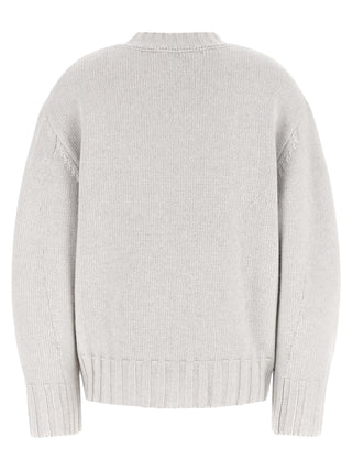 The Attico Gray Virgin Wool Cardigan