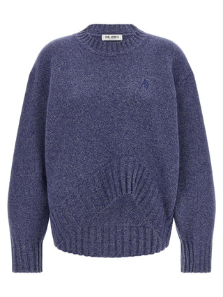 The Attico Blue Virgin Wool Cardigan