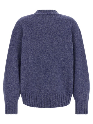The Attico Blue Virgin Wool Cardigan